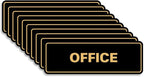 Signs ByLITA Standard Office Sign - Professional Business Signage - Easy to Install (Black Gold) - Medium 10 Pack