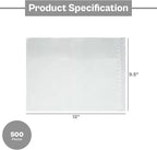 PSBM 500 PCS 9.5 x 12 Inch Clear Blank Packing List Envelopes, Shipping Documents Pouches/Sleeves for Mailing Labels, Invoices, Documents and Packing Slips