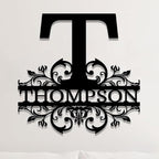 Custom Metal Signs | Personalized Monogram Name Sign | Outdoor Wall Art for Family Name | Custom Name Metal Sign, Last Name, Anniversary, Wedding Gifts for Women, Wife, Parents, couple (Design 9)