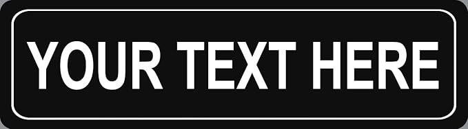 BuildASign Personalized Custom Street Sign – Aluminum Road Sign for Bedroom, Game Room, Man Cave, Garage or Playroom Decor, Weather-Proof & UV Fade Resistant (5"x18”, Black)