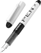EYEYE Fountain Pens for Writing, 8 Pack Assorted Colors Fine Point Disposable Fountain Pens Stainless Steel Nib, Smooth Writing for Journaling, Drafting, Sketching, Doodling & Gifts