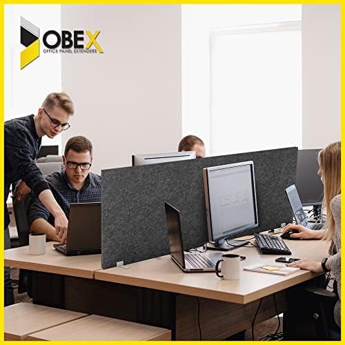 OBEX Free Standing Desk PET Privacy Screen, Table Top Home & Office Furniture Partitions and Dividers, Portable Workstation Freestanding Panels, 18" x 24" Stone