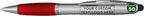DISCOUNT PROMOS Custom Stylus Ballpoint Pens Set of 50, Personalized Bulk Pack - Black Ink, Great for Office, School, Business, Tradeshows, Events - Red