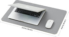 Leather Desk Mat - Small Non-Slip PU Desk Pad for Office and Home - Desk Organization and Accessories - Ideal for Large Mouse Pad and Small Desk Mats on Top of Desks (Dark Gray,23.6"x 13.8")