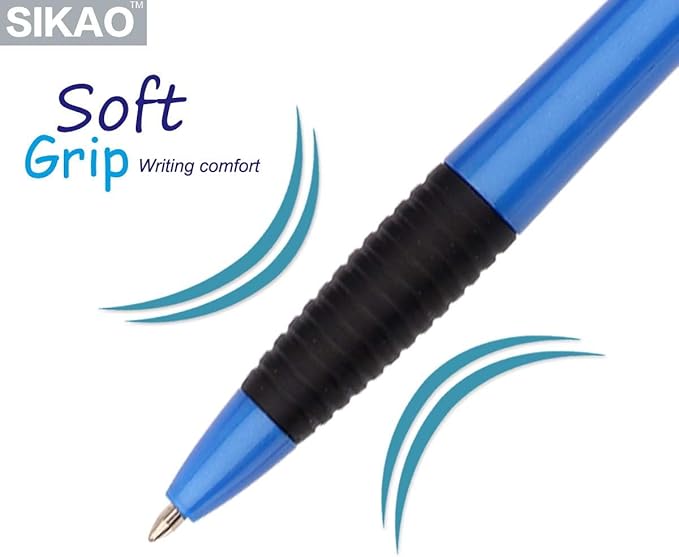 Pens Bulk Gripped Slimster Retractable Ballpoint Pen Medium Point Black ink Smooth Writing Pens for Journaling No Bleed (60Pack)