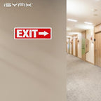 iSYFIX Exit Signs 2 Pack 12x4 Inch with Directional Right Arrows - Rust Free Aluminum, Laminated for UV, Weather, Scratch Resistance - Ideal for Offices, Schools, Theaters, Restaurants