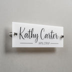 Personalized Office Door Sign, Custom Acrylic Name Plate with Title, Professional Wall Plaque for Business, Home Office, or Desk – Modern Design, Name Plate - 8x2 Executive CEO Sign, New Job Décor 6