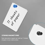 MHDMAG Magnetic Push Pins Powerful Strong Push Pin Magnets for Fridge Whiteboards Calendars Maps in School & Office Pack of 60,Purple