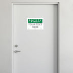 Custom OSHA Style Safety First Sign 10" x 14" Adhesive Vinyl Sign, Customizable "Your Text Here", by AccuformNMC Made in USA