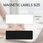 OQUYDEA 100-Pack Dry Erase Magnetic Labels - Waterproof, Eco-Friendly, Reusable Magnetic Name Tags for Classroom, Office, Cabinet, Whiteboard, Fridge & More (White, 1x3 Inches)…