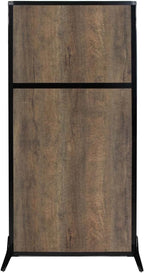 Versare Workstation Partition | Portable Wall Divider | Modern Office Cubicle | Free Standing Privacy Screen | Flexible Work Space | 33" x 70" Urban Oak Wood Grain Panels No Window