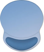 ITNRSIIET Ergonomic Mouse Pad with Comfort Gel Wrist Rest, Non-Slip PU Base, Smooth Textured Surface, Reduces Hand Fatigue & Wrist Pain, 8.7 x 7.2 Inch for Office Gaming Home, Gradient Blue Ombre