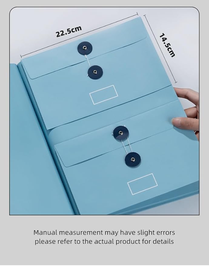 The Life Book Document Organizer - Binder for Important Documents, Document Organizer Foliofor Bills Checks Birth Certificates etc (Khaki)
