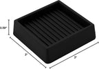 VOCOMO 2X2 Rubber Caster Cups, Non Slip Furniture Pads, Anti-Slip Gripper, Anti Skid Furniture Feet, Anti Slide Floor Protector for Bed Couch Table Chair Stoppers - 8 Pack, Black