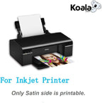 Koala Ultra Premium Photo Paper 11x17 In Satin Photo Printer Paper for Inkjet Printer Water-Resistant Semi Gloss 50 Sheets 72lb