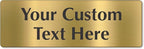 SmartSign Custom Brass Sign - 4" x 12", 40 mil REAL Bugle Brass Metal, Personalized Name Door Sign, Heavy-Duty Premium Engraved Door/Wall Mount Plaque for Business/Office, Gold and Black
