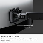 Secretlab Magnus Monitor Arm (Heavy Duty Edition) - Designed for Ultrawide Monitors - Up to 57 inches, 18 to 35lbs - Includes Heavy-Duty tilt Pivot