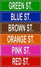 BuildASign Personalized Custom Street Sign – Aluminum Road Sign for Bedroom, Game Room, Man Cave, Garage or Playroom Decor, Weather-Proof & UV Fade Resistant (5"x18”, Brown)