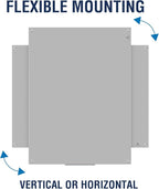 TSJ OFFICE Glass Dry-Erase Board - 48 x 36 Inches Wall Mounted Magnetic Whiteboard, Large Frameless Glass White Board for Office, Home & School, Gray