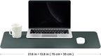 Leather Desk Mat - Non-Slip PU Desk Pad for Office and Home - Desk Organization and Accessories - Ideal for Large Mouse Pad and Desk Mats on Top of Desks (Dark Green,27.6"x 13.8")