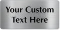 SmartSign Custom Steel Sign - 4" x 8", 40 mil Stainless Steel Metal, Personalized Engraved Sign for Business, Office, Door, Wall, Heavy-Duty Premium Engraved Steel Plaque, Silver and Black