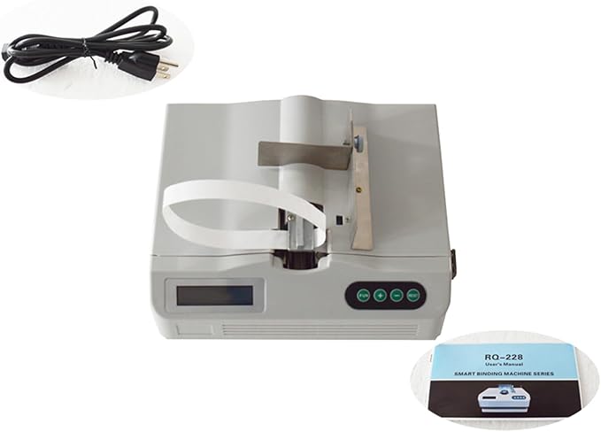 INTBUYING Cash Bundling Machine Fully Automatic Small Banknote Baling Machine Binding Speed 2 Secs Per Time Binding Machine for tie Bills Cards banknotes