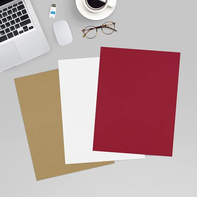 LUXPaper 8.5" x 11" Paper | Letter Size | Garnet Red | 80lb. Text | 250 Qty