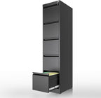 Yukimo 5 Drawer File Cabinet with Lock, Vertical Filing Cabinets for Home Office, Locking File Cabinet Hanging Files for A4/ Legal/Letter, Require Assembly, Black