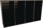 AdirOffice Wooden Adjustable Literature Organizer, 36 Compartment Office Mailbox, or Classroom Literature Organizer, Black