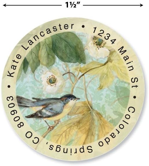 Colorful Images Botanical Brights Return Address Mailing Labels, Personalize with Name & Addresses, Set of 144 Self Adhesive, Easy Peel Flat Label Sheets, 1-½" Across, 4 Designs