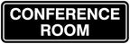 Standard Conference Room Sign - Black - Small 10 Pack