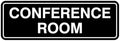 Standard Conference Room Sign - Black - Medium 1 Pack