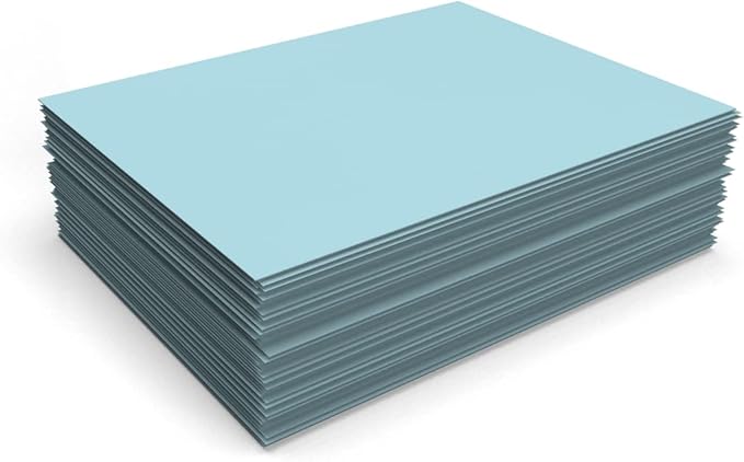 LUXPaper 8.5" x 11" Paper | Letter Size | Pastel Blue | 60lb. Text | 50 Qty