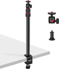 NEEWER Extendable Camera Desk Mount with Ball Head, 17"-40" Adjustable Table Light Stand with 1/4" Screw & C Clamp for DSLR Camera, Ring Light, Live Stream, Vlog, Max Load: 6.6lb/3kg, TL283 (RED)