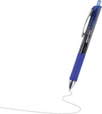 Amazon Basics Gel Pens Fine Point Smooth Writing Pens, Retractable, Blue, 0.7mm, 12 Pack