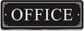 ASAVI “OFFICE” Acrylic Door Sign – Waterproof & Fade-Resistant Office Label with Strong Adhesive + Pre-Drilled Holes (8.7"x3") | Ideal for Doors and Walls in Offices, Lobbies, and Workspaces (Black)