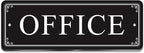 ASAVI “OFFICE” Acrylic Door Sign – Waterproof & Fade-Resistant Office Label with Strong Adhesive + Pre-Drilled Holes (8.7"x3") | Ideal for Doors and Walls in Offices, Lobbies, and Workspaces (Black)