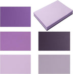 50 Sheets Colored Cardstock Paper 5 Colors Blank Flash Cards, 250 GSM Heavy Card Stock for DIY Art Projects, Cards (Purple, 4x6)