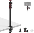 NEEWER Camera Desk Mount, Overhead Desktop Light Stand Microphone Boom Arm with Ball Head C Clamp Cleaning Cloth for DSLR Webcam Phone Holder Ring Light Mic Streaming Video Recording, Red TL283