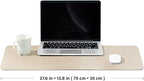 Leather Desk Mat - Non-Slip PU Desk Pad for Office and Home - Desk Organization and Accessories - Ideal for Large Mouse Pad and Desk Mats on Top of Desks (Champagne Gold,27.6"x 13.8")