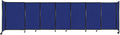 Versare Straightwall Sliding Portable Wall Partition | Freestanding Office Dividers | Locking Wheels | Temporary Room Separator | 15'6'' Wide x 4' Tall Royal Blue Fabric Panels