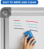 XIWODE 24x36 Inch Magnetic Dry Erase Whiteboard，Silver Aluminum Frame Wall-Mounted for Home School Office Conference Room