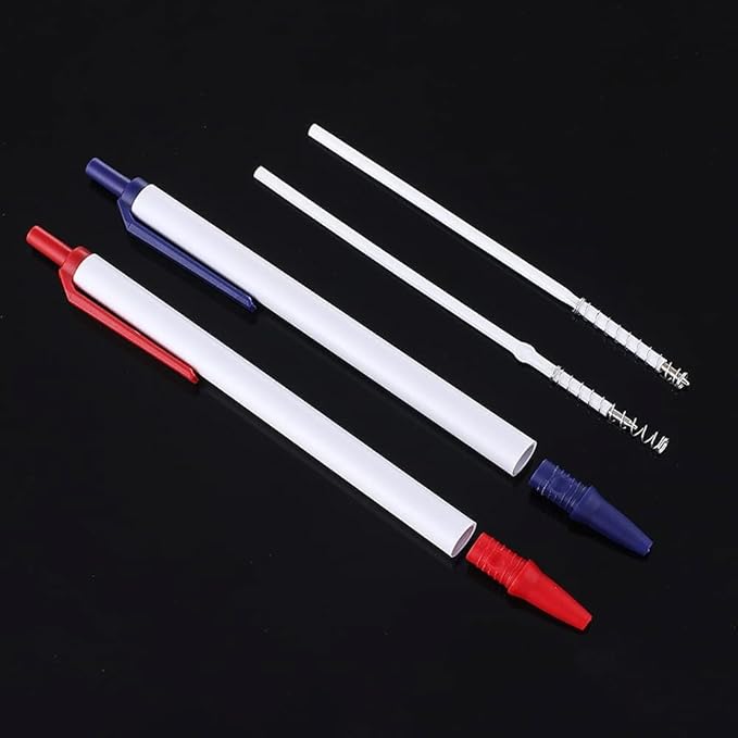 20 pcs 1mm Blue Color Replaceable Ballpoint Pen Refill School Office Supplies(4.2 inch)