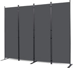 CHOSENM Wall Divider, 4 Panel Room dividers and Folding Privacy Screens with Wider Support Feet, 6 Ft Portable Privacy Screen for Room Separator, 88" W X 71" H, Grey