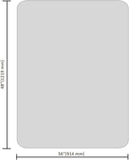 Office Chair Mat for Hardwood Floor, 48”x 36” Vinyl Desk Chair Mat Clear Floor Protector Mat for Rolling Chair Office & Home, Easy Glide and Flat Without Curling