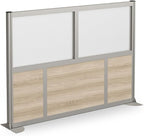 NBF Office Partitions - Cubicle Privacy Panel Wall Divider - Modern Room Separator with Quick Assembly - Indoor Laminate Free Standing Portable Room Divider Panel - 52" H x 73" W (Warm Ash)