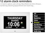 Memwake Digital Alarm Clock, Multiple Alarm Functions, Clock with Date and Day, Digital Alarm and Electronic Calendar for Seniors (White, 7 inch) (7-inch White)