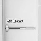 YIKIADA Please Lock The Door Sticker 6 × 2 Inches Vinyl Self-Adhesive Decals Waterproof Close Door Warning Labels Gate Office Window Indoor Clings 10 Pack