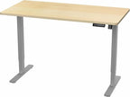 VIVO Electric 55 x 28 in Standing Desk, Memory Height Adjustment, 1B Series, Holds 220 lbs, One-Piece Light Wood Top, Gray Frame, DESK-KIT-1G55C