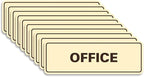 Signs ByLITA Standard Office Sign - Professional Business Signage - Easy to Install (Ivory/Dark Brown) - Medium 10 Pack